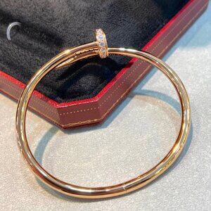 Cartier half circle bracelet with diamond nails